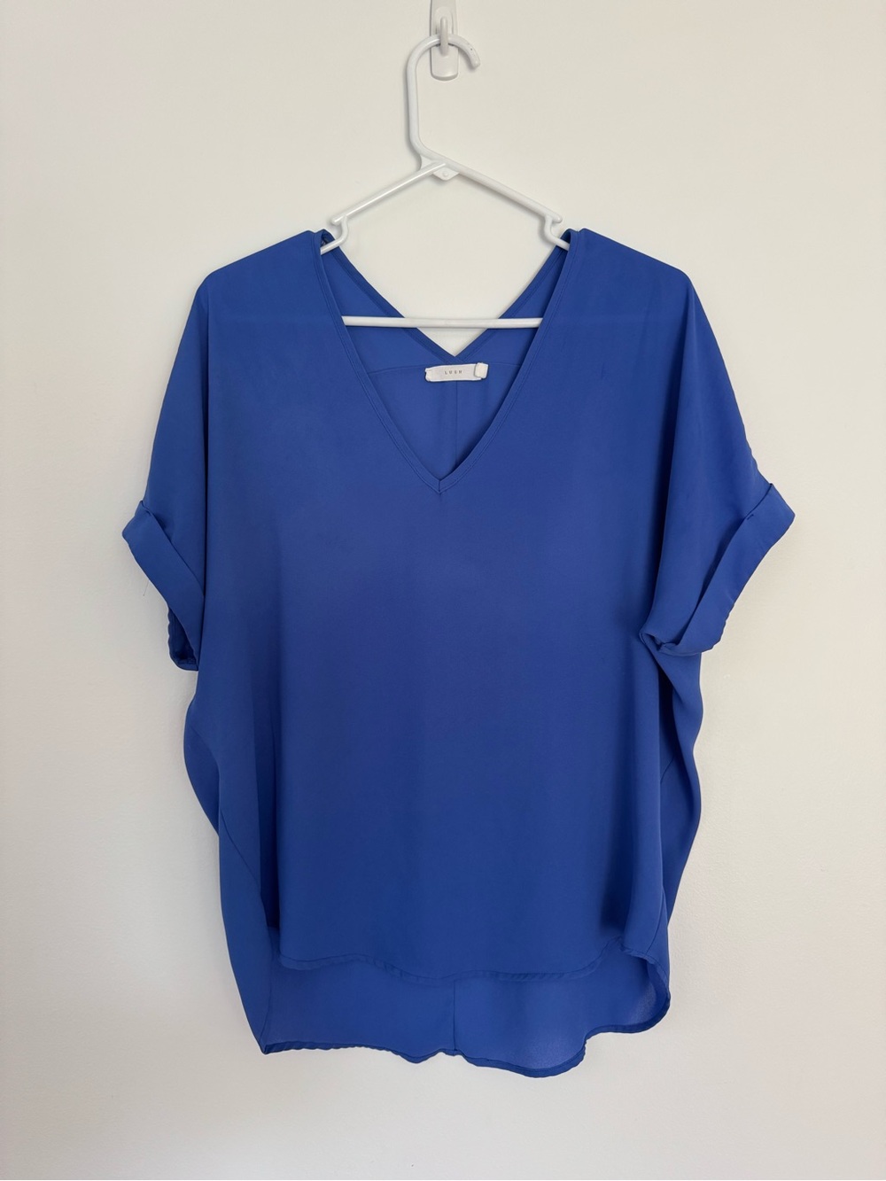 Bundle - Lush Set of 2 Women's V-Neck Short Sleeve Blouses